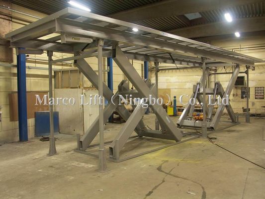 Modalità di funzionamento stazionaria Marco Twin Scissor Lift Table con opzioni di personalizzazione