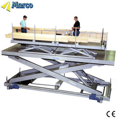 Tavolo di sollevamento a gemme Marco omologato CE per una gestione agevole del materiale in magazzino